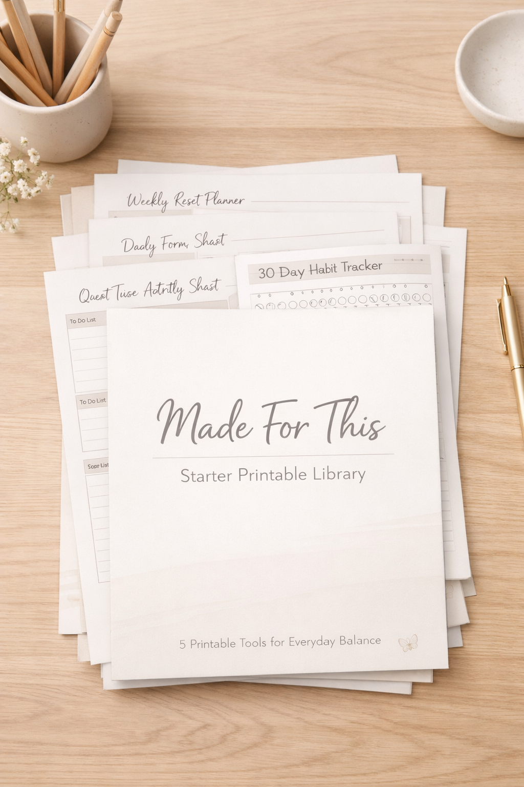 Starter printable library cover preview